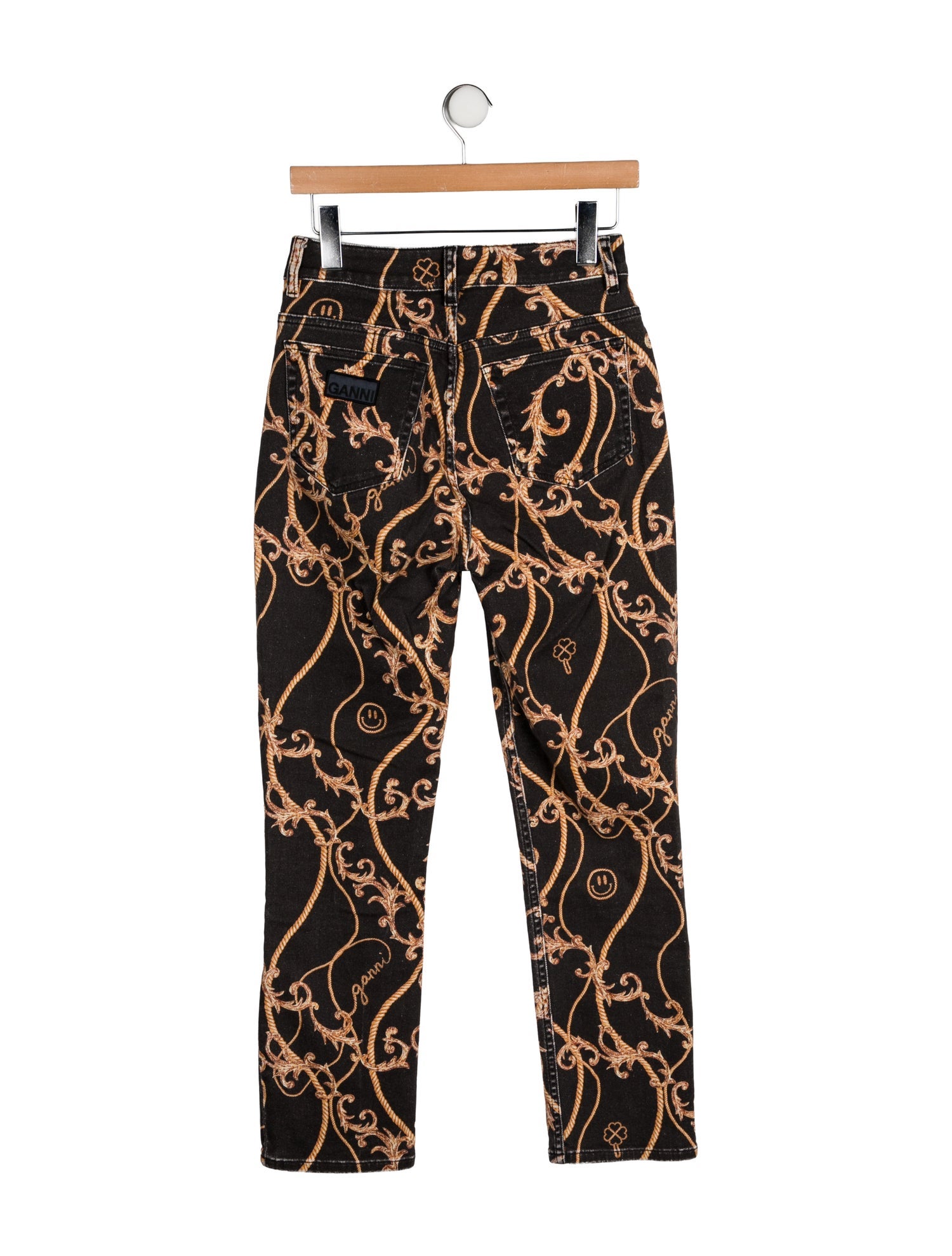 Ganni High-Rise Straight Leg Jeans